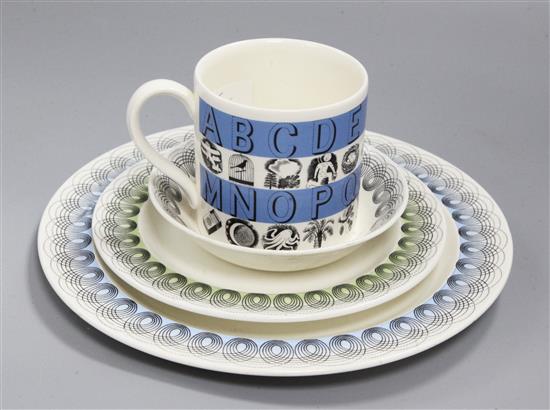 Eric Ravilious for Wedgwood - three plates and a later mug